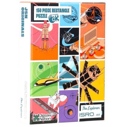 Jigsaw Nation ISRO Originals – The Explorer 150 Piece Jigsaw Puzzle | Space & Satellite Theme Puzzle for Kids & Adults
