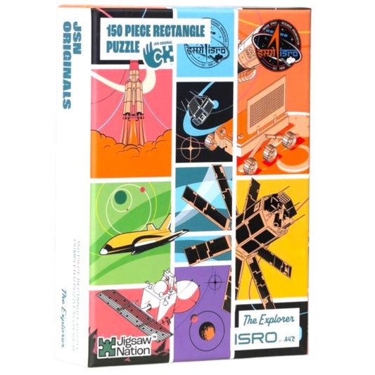 Jigsaw Nation ISRO Originals – The Explorer 150 Piece Jigsaw Puzzle | Space & Satellite Theme Puzzle for Kids & Adults