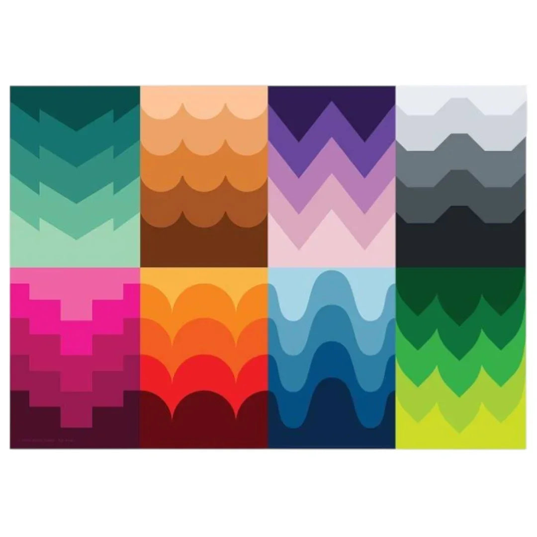 Jigsaw Nation 500 Piece Rectangle Puzzle – Eight Seasons | Colorful Abstract Art Puzzle for Teens & Adults
