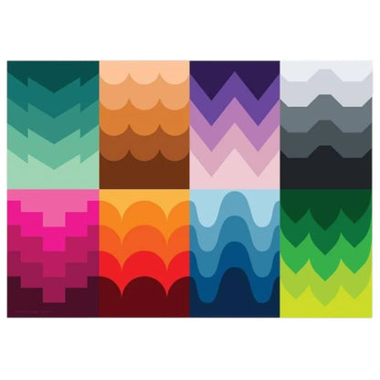 Jigsaw Nation 500 Piece Rectangle Puzzle – Eight Seasons | Colorful Abstract Art Puzzle for Teens & Adults