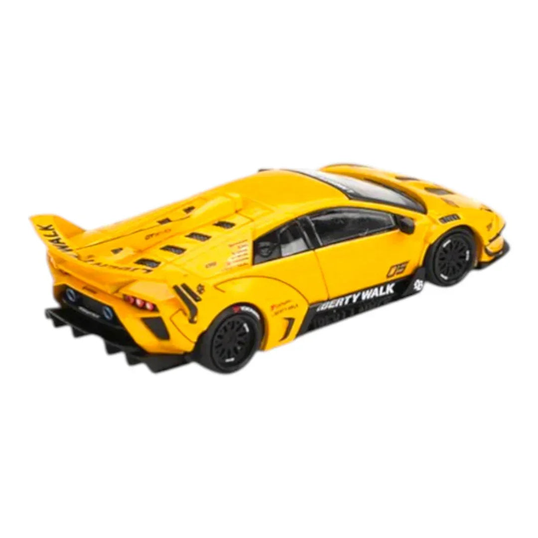 Mini GT 1:64 Liberty Walk Duo Set – Mazda RX-7 FD LB Super Silhouette Black & Gold + Lamborghini LB-Silhouette Works Murciélago GT EVO Yellow Diecast Model Cars