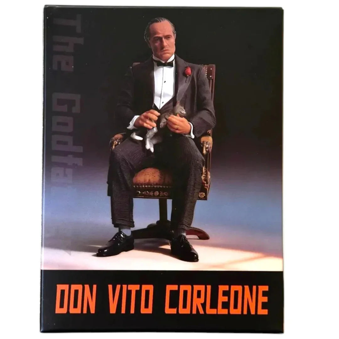 Don Vito Corleone Collectible Action Figure with Chair & Cat – 6 Inch Movie Character Display Figure Inspired by The Godfather