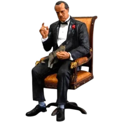 Don Vito Corleone Collectible Action Figure with Chair & Cat – 6 Inch Movie Character Display Figure Inspired by The Godfather
