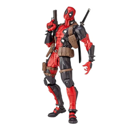 Amazing Yamaguchi Revoltech Deadpool Action Figure – Marvel Comics Collectible with Accessories 6 Inch | Kaiyodo Super Articulated Figure