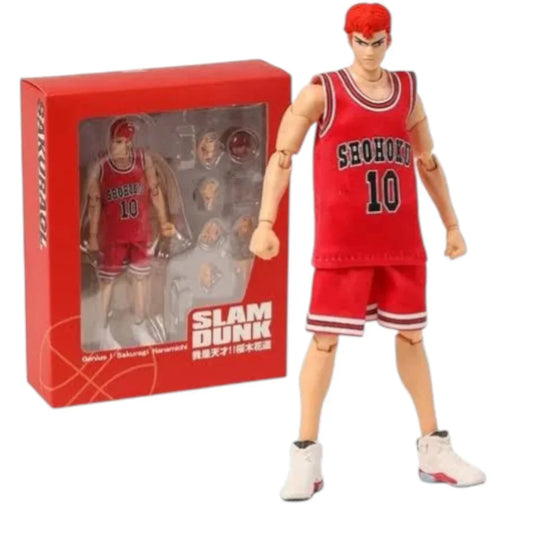 Slam Dunk Hanamichi Sakuragi Shohoku No.10 Basketball Action Figure 6.5 Inch – Anime Collectible Figure with Accessories | Slam Dunk Series