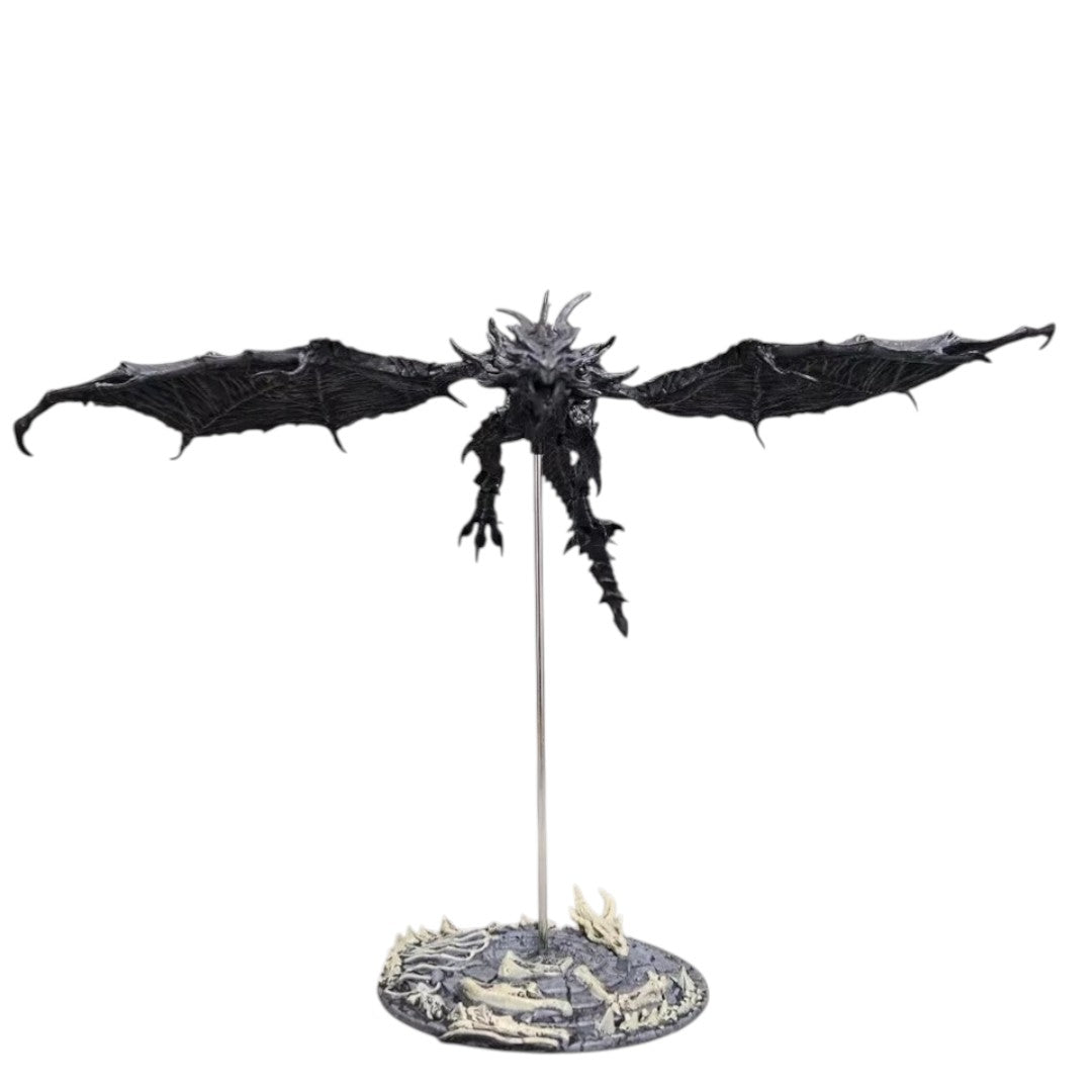 The Elder Scrolls V Skyrim Alduin Dragon Collectible Statue 10 Inch – Skyrim Dragon Display Figure with Themed Base