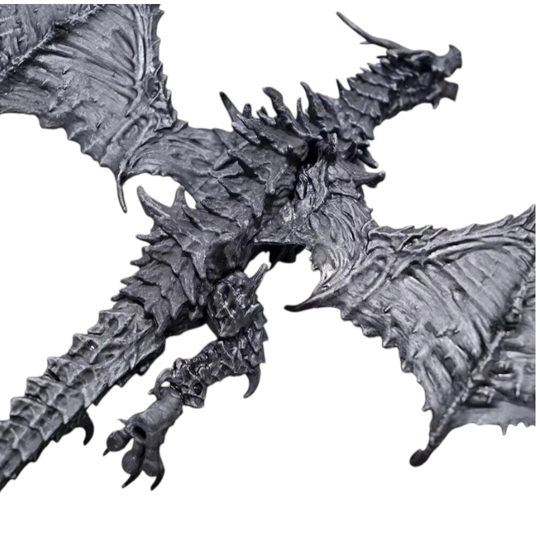The Elder Scrolls V Skyrim Alduin Dragon Collectible Statue 10 Inch – Skyrim Dragon Display Figure with Themed Base
