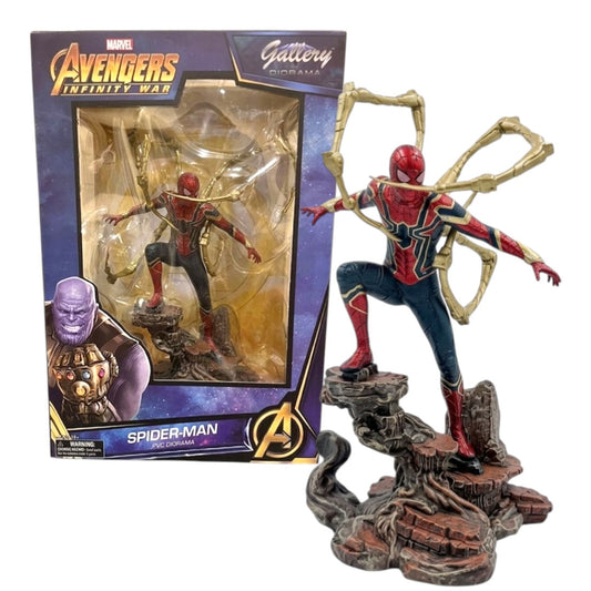 Marvel Avengers Infinity War Spider-Man Iron Spider PVC Diorama Statue 10 Inch – Gallery Diorama Collectible Figure