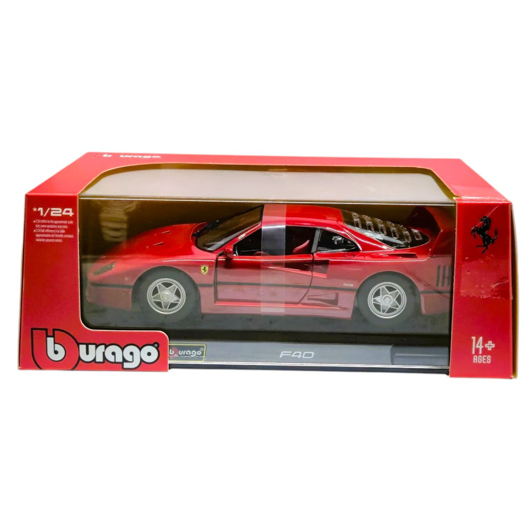Bburago 1:24 Ferrari F40 Red Diecast Model Car – Classic Ferrari