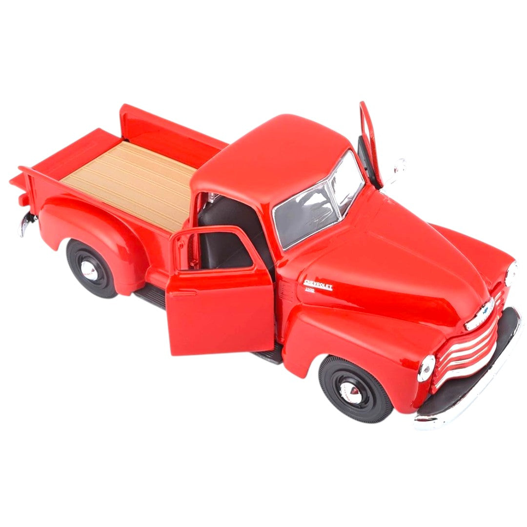 Maisto 1:25 1950 Chevrolet 3100 Pickup Red Diecast Model Truck – Classic Collector’s Edition