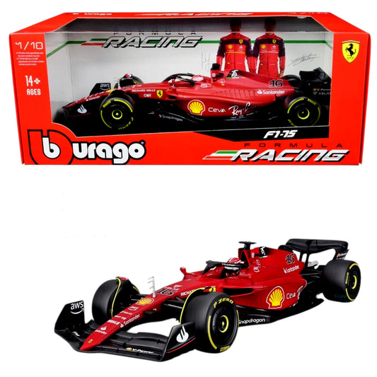 Bburago 1:18 Ferrari F1-75 Formula Racing Car No.16 Diecast Model – Scuderia Ferrari F1 Collectible