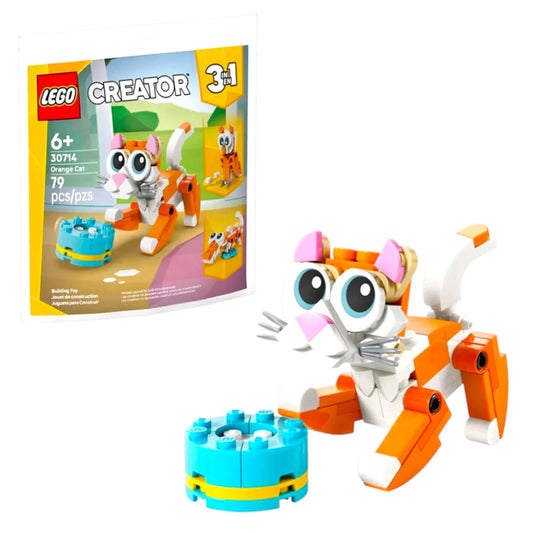 LEGO 30714 Creator 3-in-1 Orange Cat Building Set – 79 Pieces Animal Toy