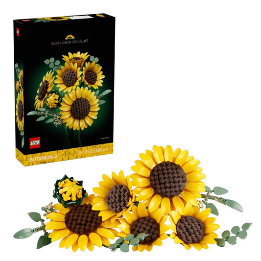 LEGO 11502 Botanicals Sunflower Bouquet Building Set – Decorative Flower Display, 686 Pieces