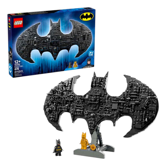 LEGO 76330 DC Batman Logo Display Set with Minifigures – 678 Pieces Collector Build