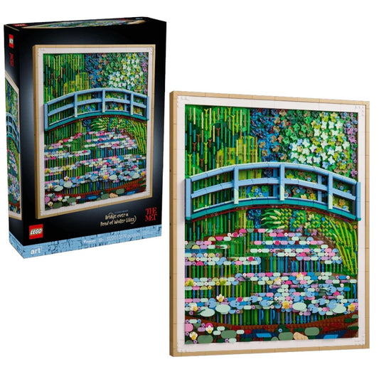 LEGO 31220 Art Claude Monet Bridge Over a Pond of Water Lilies – Wall Display Set, 3179 Pieces