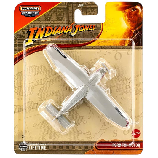 Matchbox Sky Busters Indiana Jones Ford Tri-Motor Airplane – Diecast Aircraft Toy