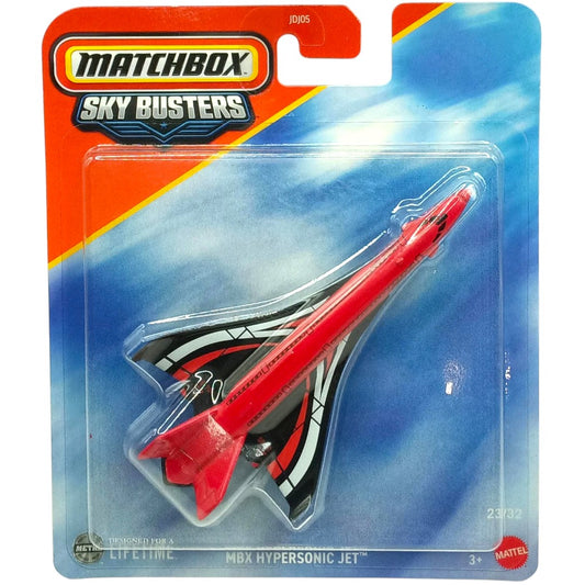 Matchbox Sky Busters MBX Hypersonic Jet – Diecast Supersonic Aircraft Toy (Red)