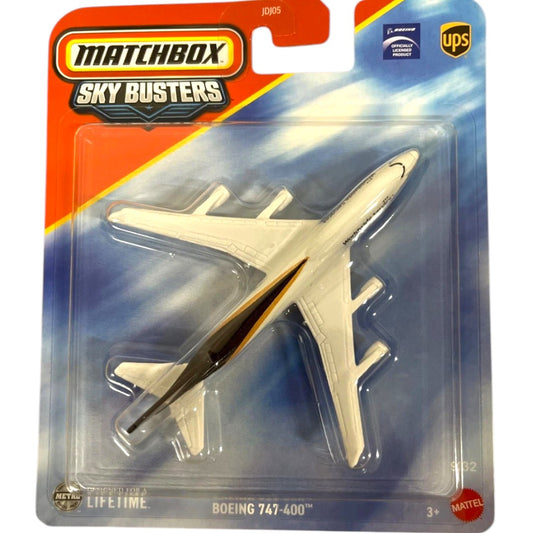 Matchbox Sky Busters Boeing 747-400 UPS Cargo Plane – Diecast Jumbo Jet Aircraft Toy
