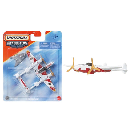Matchbox Sky Busters P-38 Lightning Fighter Plane – Diecast Twin-Engine Aircraft Toy