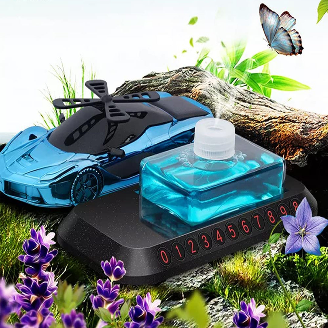 Car Shape Rotating Air Freshener with Aromatherapy Oil – 360° Fragrance Diffuser for Car Dashboard