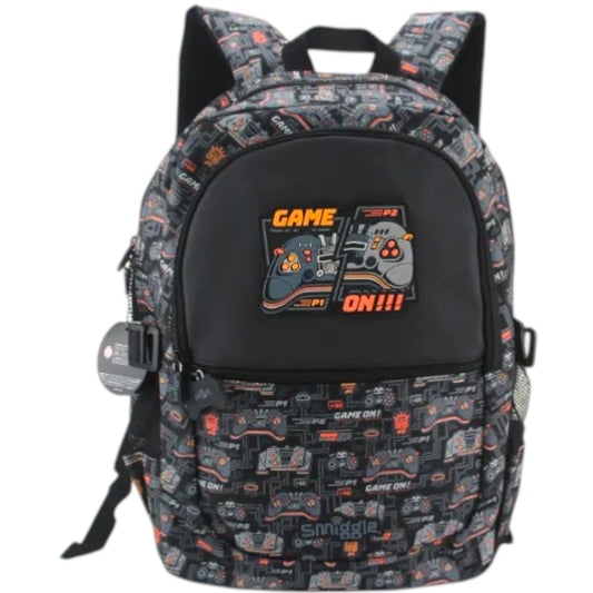 Smiggle Gaming Backpack for Kids (42cm) – Game On School Bag with Padded Front Pocket & Multiple Compartments