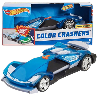 Hot Wheels Color Crashers Cyber Speeder – Crash Action Car with Lights & Sounds (3+ Years)