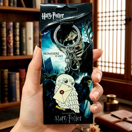 Hedwig Owl Letter Keychain – Wizard Mail Keyring for Harry Potter Fans