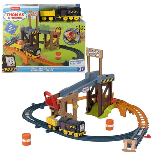 Fisher-Price Thomas & Friends Diesel’s Lift & Load Construction Set – Motorized Train Track Playset with Diesel Engine