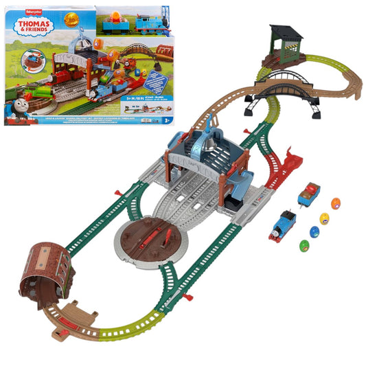Fisher-Price Thomas & Friends Load & Launch Barrel Delivery Train Set – Motorized Thomas Track Playset