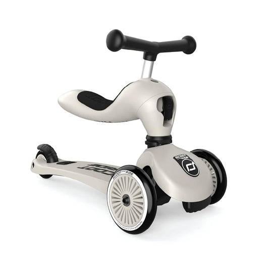 Scoot & Ride 2-in-1 Kids Scooter with Adjustable Seat & Handlebar, Stable & Safe Kickboard for Toddlers, Compact & Lightweight, 3-Wheel Design, Ages 1 to 5 Years, Highwaykick 1
