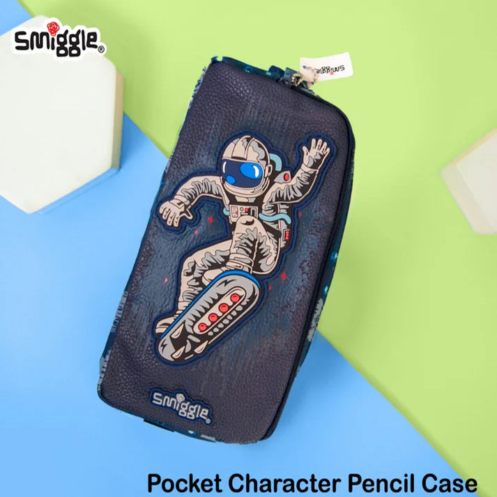 Smiggle Astronaut Pencil Case Pouch – Kids School Stationery Organizer with Zipper