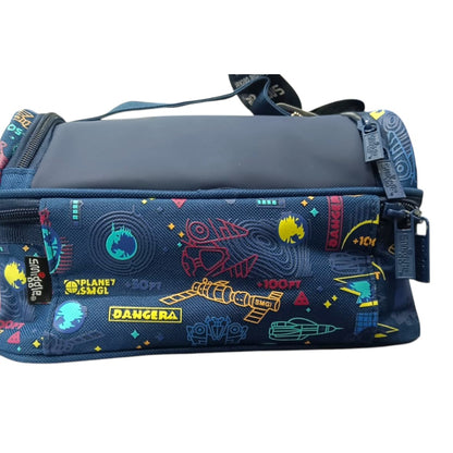 Smiggle Space Print Double Decker Lunch Bag – Insulated Kids Lunch Box Bag with Handle