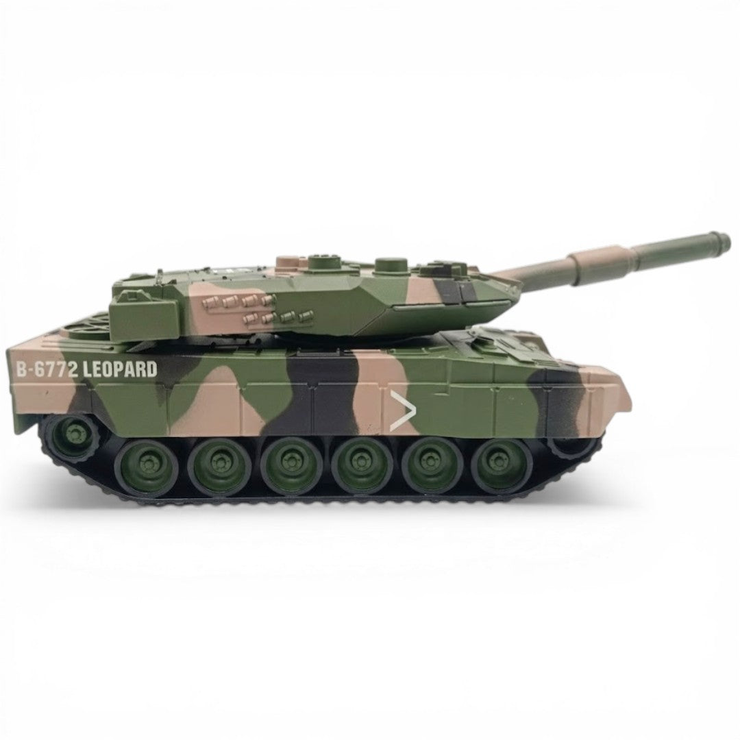 Die-Cast Leopard Tank Model 1:32 Scale – Military Camouflage Army Tank Toy