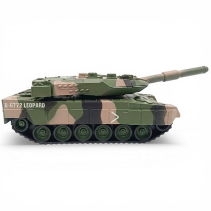 Die-Cast Leopard Tank Model 1:32 Scale – Military Camouflage Army Tank Toy