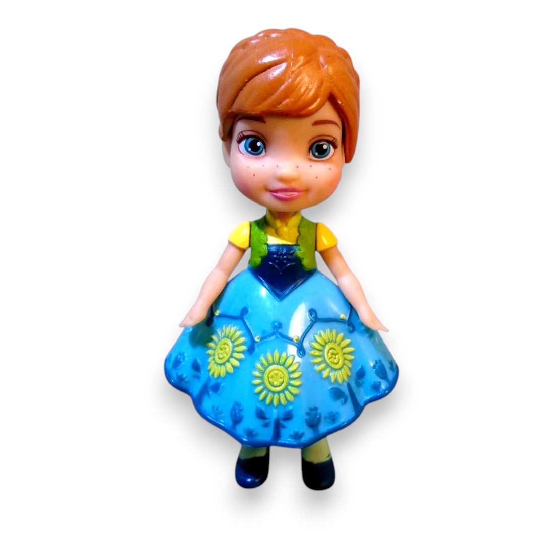 Frozen Mini Anna Doll (8 cm)  – Disney Princess Collectible Figure with Articulated Arms