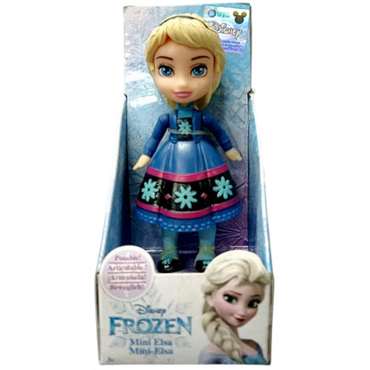 Frozen Mini Elsa Doll (8 cm) – Disney Princess Collectible Figure with Articulated Arms (Classic Dress)