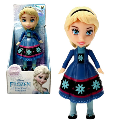 Frozen Mini Elsa Doll (8 cm) – Disney Princess Collectible Figure with Articulated Arms (Classic Dress)