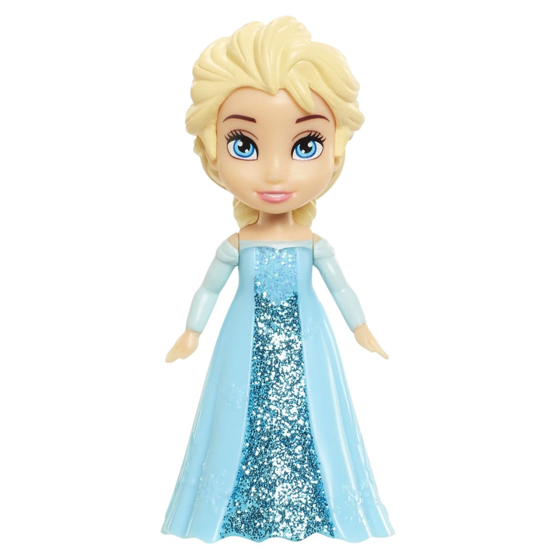 Frozen Mini Elsa Doll ( 8 cm) – Disney Princess Collectible Figure with Articulated Arms (Ice Blue Dress)