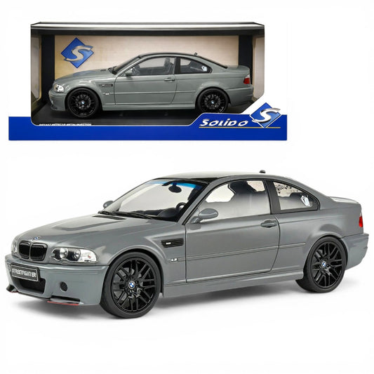 Solido 1:18 BMW M3 E46 Streetfighter Die-Cast Model Car – Grey Collector Scale Sports Coupe