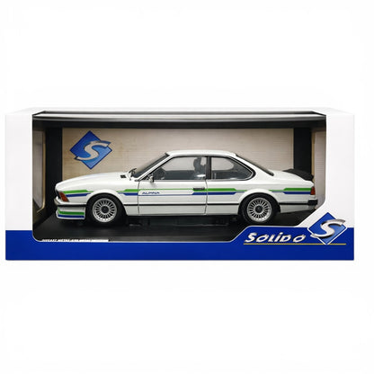Solido 1:18 BMW Alpina B7 Turbo (E24) Coupe Die-Cast Model Car – White Collector Scale Classic Performance Car