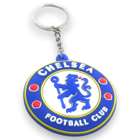 Chelsea F.C. Logo Keychain – Soft Rubber Football Club Keyring for Fans