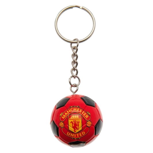 Manchester United F.C. Football Ball Keychain – Manchester United Logo Soccer Ball Keyring for Fans