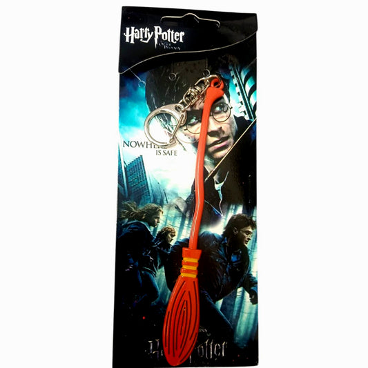 Harry Potter and the Deathly Hallows – Part 1 Magic Broomstick Keychain – Wizard Broom Keyring for Fans