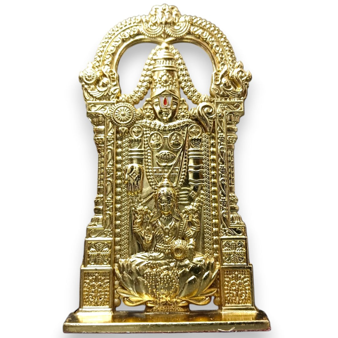 Lord Venkateswara Balaji Metal Idol – 10 cm Tirupati Balaji Decorative Statue for Home Temple & Office