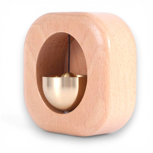 Modern Wooden Balance Sculpture with Suspended Metal Bowl – Minimalist Desk Décor & Artistic Home Ornament