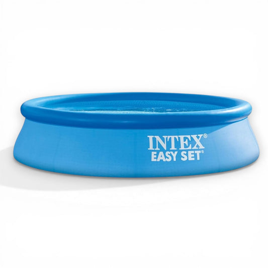 Intex Easy Set Swimming Pool 28106 – 8 ft x 24 in (244 × 61 cm) Inflatable Outdoor Family Pool | Quick Setup Backyard Pool