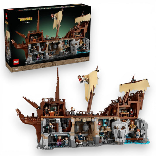 LEGO 21363 Ideas The Goonies Pirate Ship Building Set – Collector Display Model with Minifigures | Premium LEGO Set for Adults