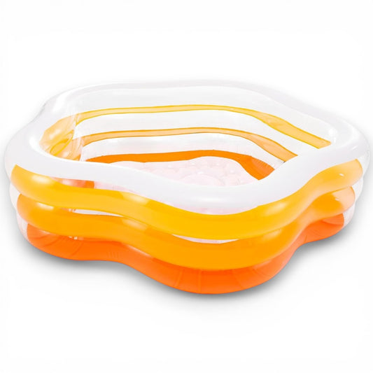 Intex 56495 Swim Center Family Inflatable Pool – 1.85m × 1.80m × 53 cm Square Family Lounge Pool with Built-in Seats