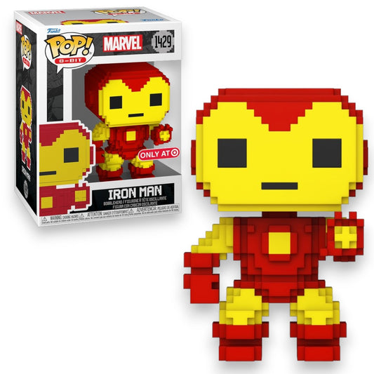 Funko Pop 8-Bit Marvel Iron Man #1429 Vinyl Bobblehead Figure – Retro Pixel Style Marvel Superhero Collectible with Window Display Box