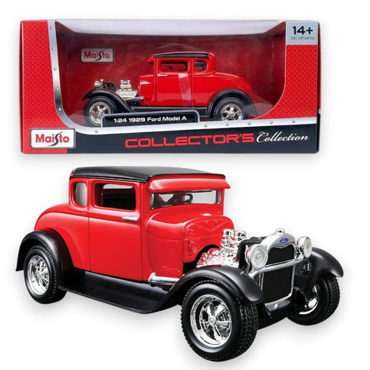 Maisto 1:24 1929 Ford Model A Diecast Model Car – Collector’s Edition Classic Car with Display Box